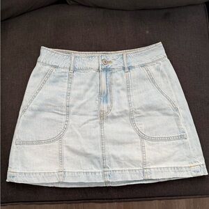 American Eagle Outfitters Light Wash Denim Mini Skirt